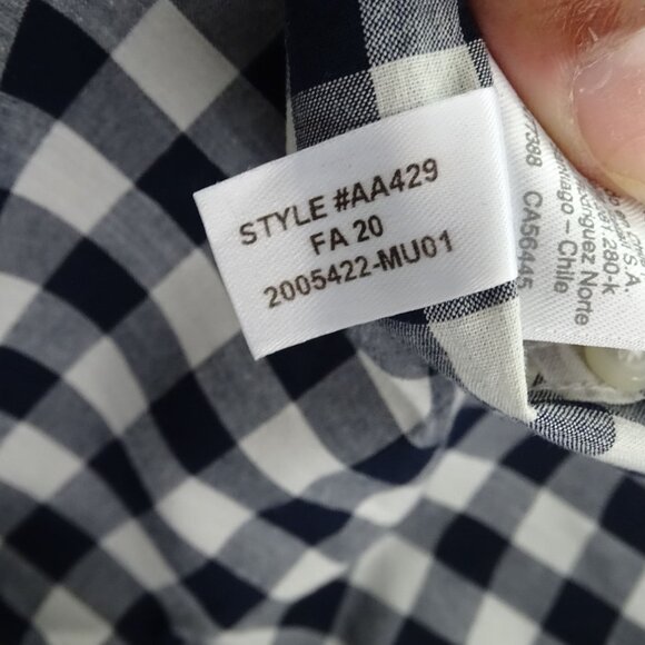 J Crew Slim Fit Blue Gingham Check Plaid Button Down Shirt Men Size M Long Slv - Picture 9 of 13